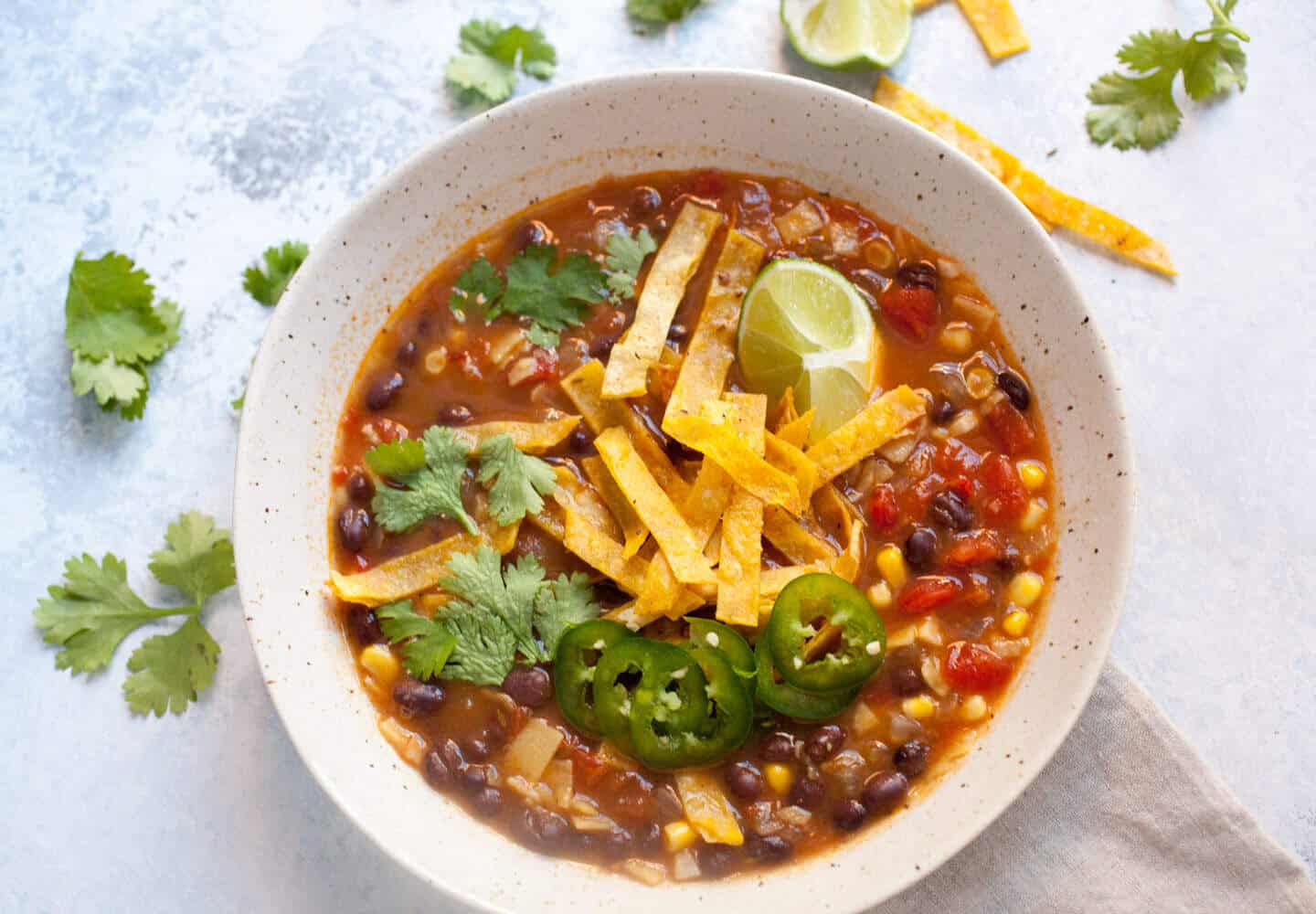 Easy Black Bean Tortilla Soup|250