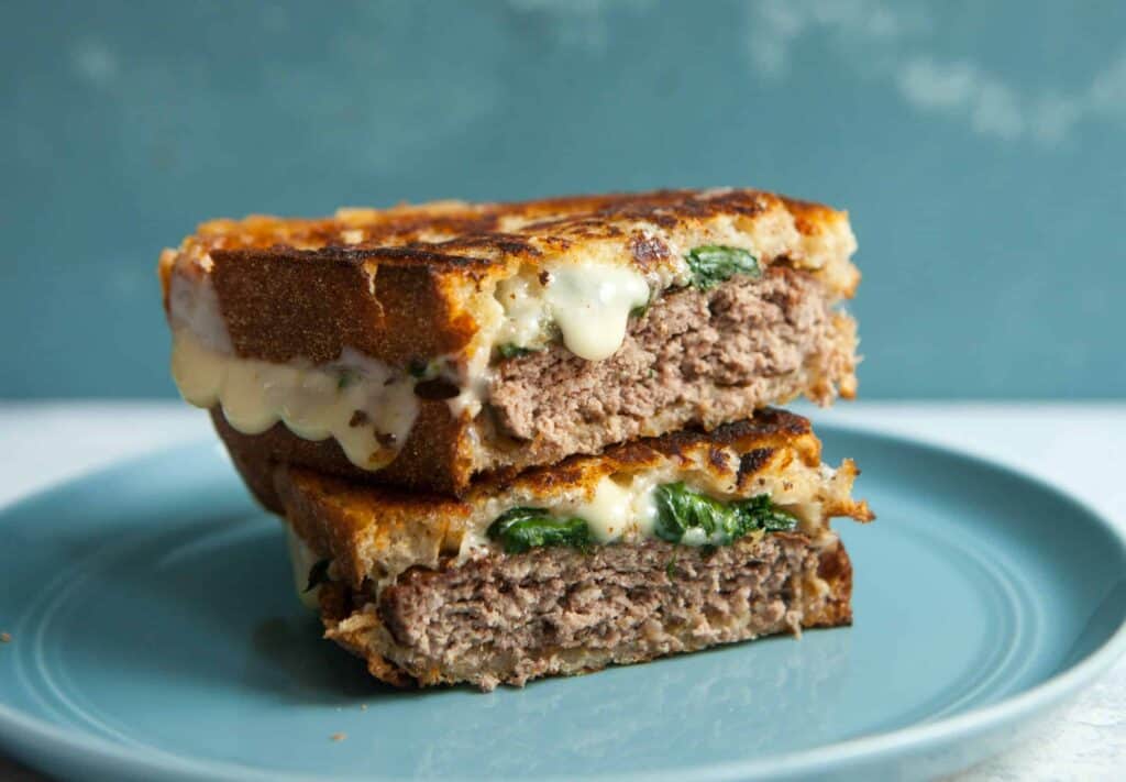 Spinach Fontina Patty Melt