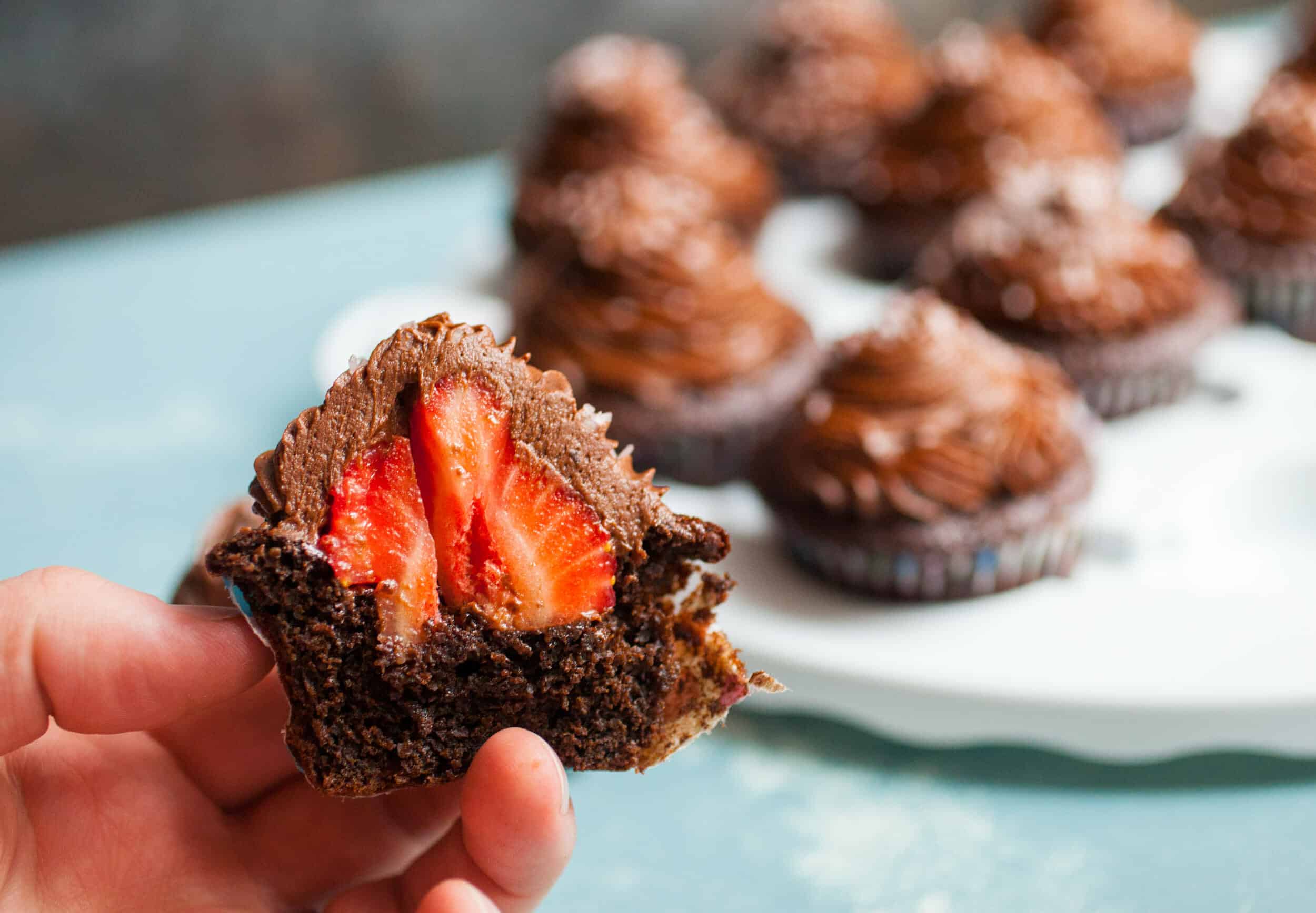 Chocolate Covered Strawberry Cupcake Recipe ~ Crunch Time Kitchen