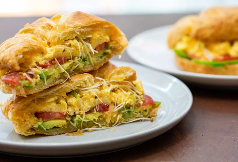 Croissant Breakfast Sandwich - Peas and Crayons