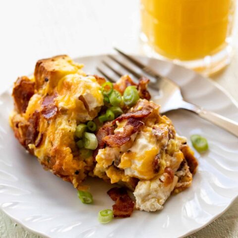 Everything Bagel Breakfast Casserole With Bacon