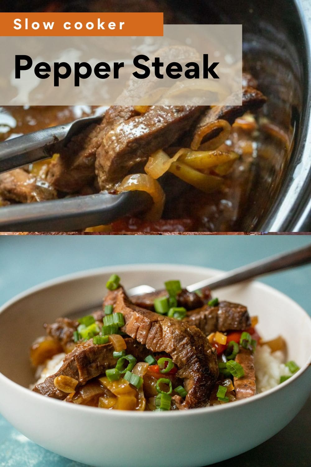 Slow Cooker Pepper Steak Easy Weeknight Meal ~ Crunch Time Kitchen 8659