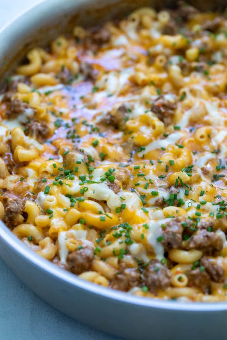 Skillet mac and cheese.