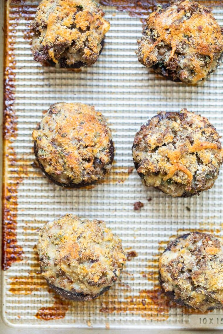 Beef Stuffed Mushrooms.