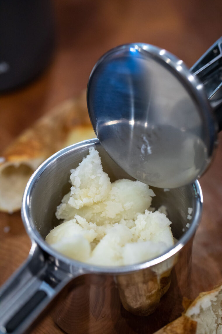 Potato ricer for mashed potatoes.