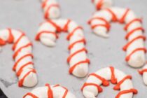 Candy Canes with meringue.