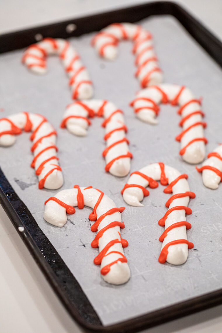 Meringue Candy Canes.