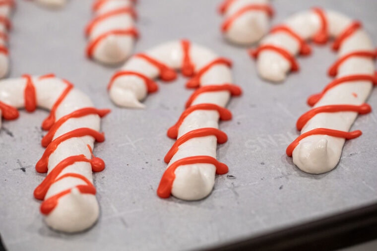 Meringue Candy Canes